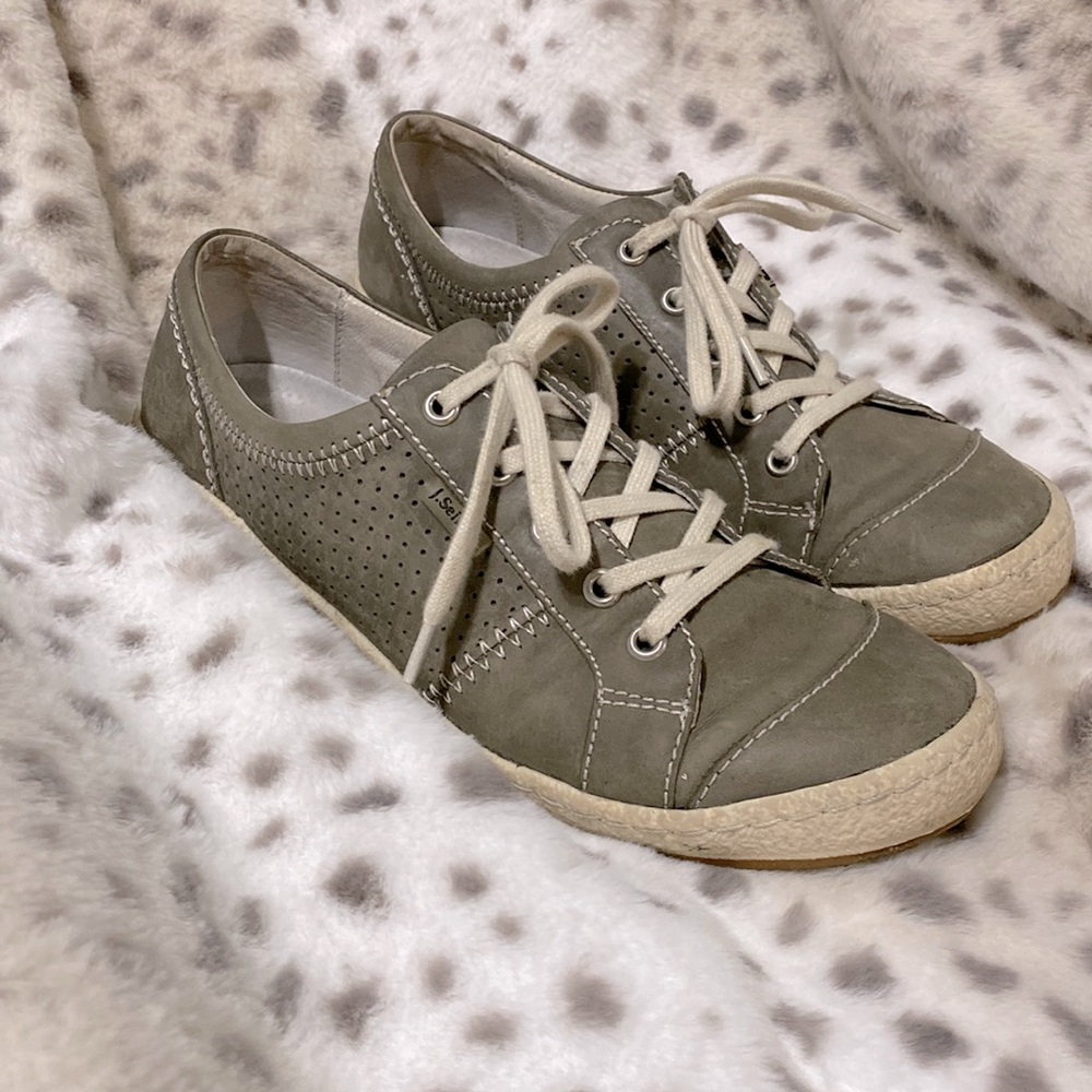 Josef Seibel Caspian Leather Sneaker Grigio size 6